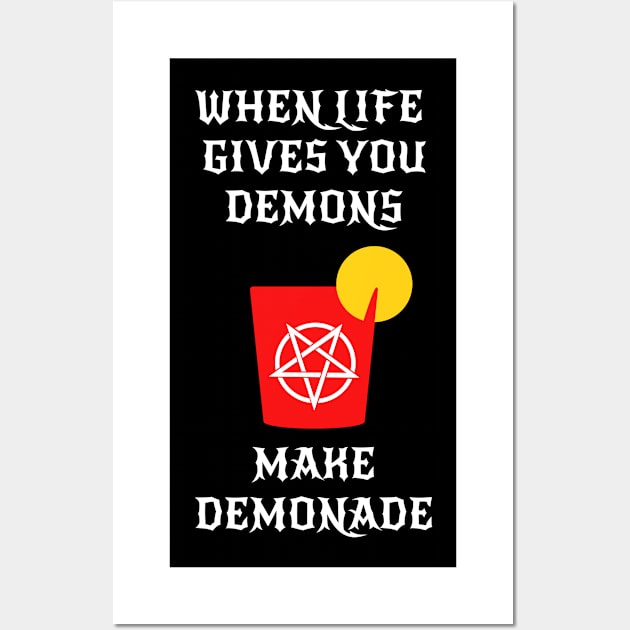 Funny Satanic Pentagram Drink Wall Art by sqwear